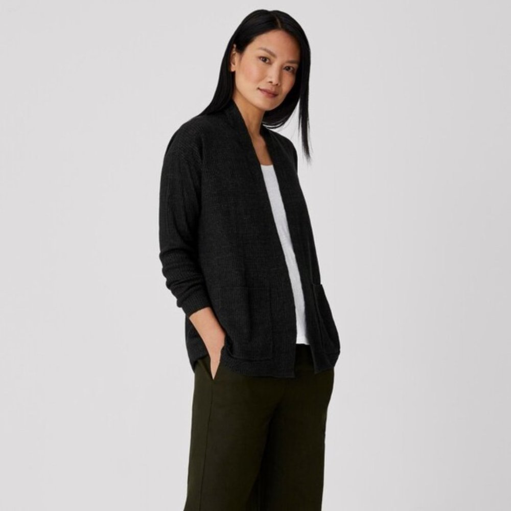 Eileen Fisher Open Cardigan Sweater Size Large